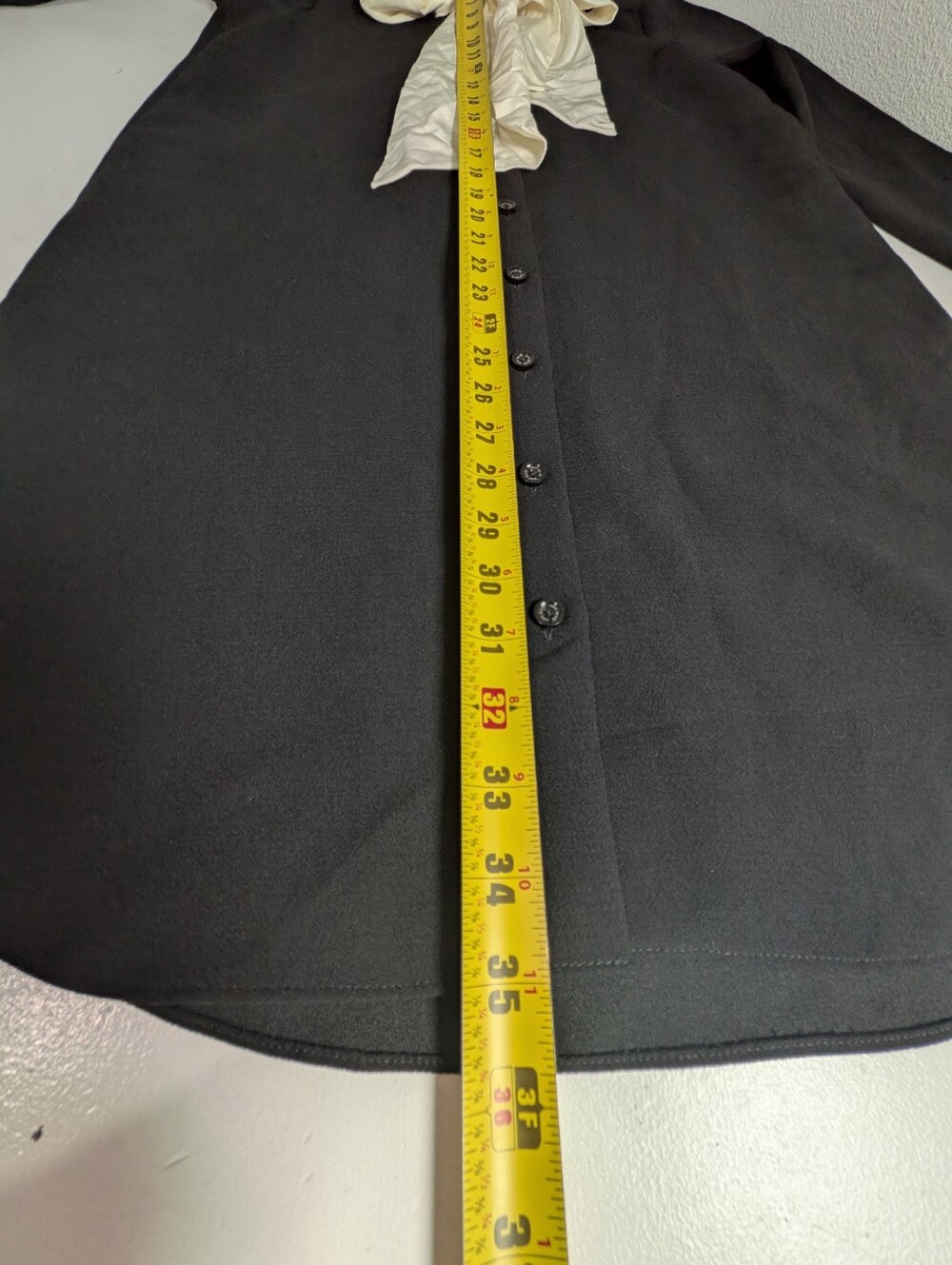 Kate Spade Black Shirt Dress With White Bowknot Sz 0 Collared Classic Lined EUC - Picture 12 of 12